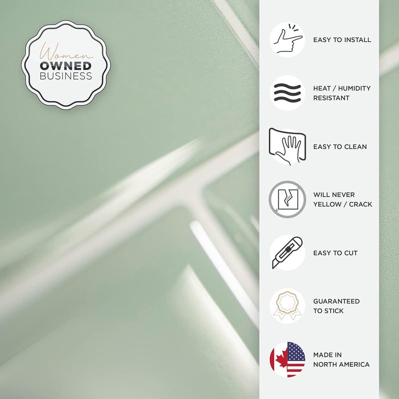 Smart Tiles Peel and Stick Stickers for Tiles - 5 Sheets 11.56'' x 8.38'' - 3D Tile Adhesive Films, Self-Adhesive Removable and Adhesive Back Wall Tiles for Kitchen, Bathroom, Wall Decoration - Image 4